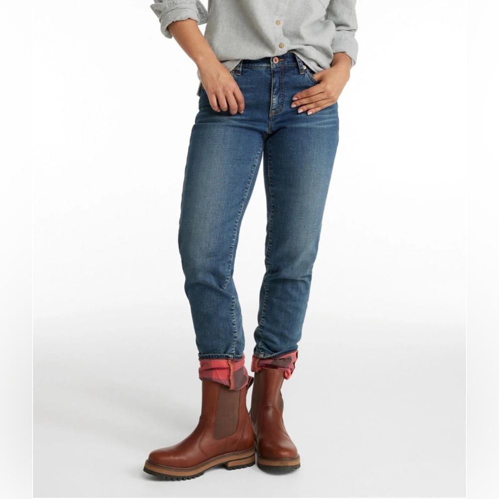 L.L.Bean Women's Signature Lined Boyfriend Jean - Picture 13 of 13